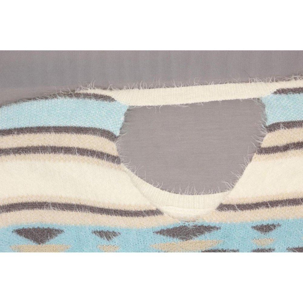 NEW Xhilaration Striped Aztec Pullover Sweater XL - Picture 6 of 8
